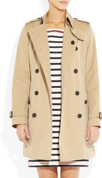 Burberry Cottongabardine Trench Coat in Beige (honey) - Lyst