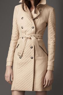 Burberry Quilted Taffeta Trench Coat - Lyst