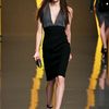 Elie Saab Fall 2012 DeepV Bodycon Dress in Gray (black) - Lyst