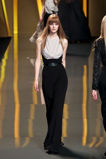 Elie Saab Fall 2012 Sleeveless Drape-Front Evening Gown - Lyst