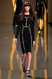 Elie Saab Fall 2012 Sheer Floral/Branch Detail Inset Pencil Dress - Lyst