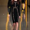 Elie Saab Fall 2012 Sheer Floral/Branch Detail Inset Pencil Dress in Black - Lyst
