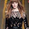 Elie Saab Fall 2012 Sheer Floral/Branch Inset Evening Gown in Black - Lyst
