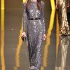 Elie Saab Fall 2012 Sheer Sequin Encrusted Evening Gown  in Silver - Lyst