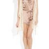Elle Macpherson Maria Stretch Silksatin Playsuit in Beige (blush) - Lyst