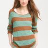 Kensie Open Stitch Stripe Sweater in Brown (cinnamon mix) - Lyst