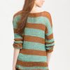 Kensie Open Stitch Stripe Sweater in Brown (cinnamon mix) - Lyst