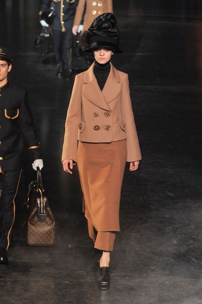 Louis Vuitton Fall 2012 MidLength Skirt in Brown - Lyst
