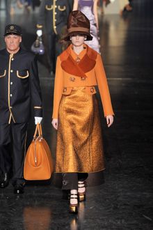 Louis Vuitton Fall 2012 Metallic Shimmer Midi Dress - Lyst