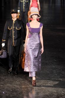 Louis Vuitton Fall 2012 Metallic Shimmer Tailored Pants  - Lyst