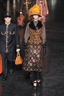 Louis Vuitton Fall 2012 Holographic Bauble Brocade Adorned Mid-Length Skirt - Lyst