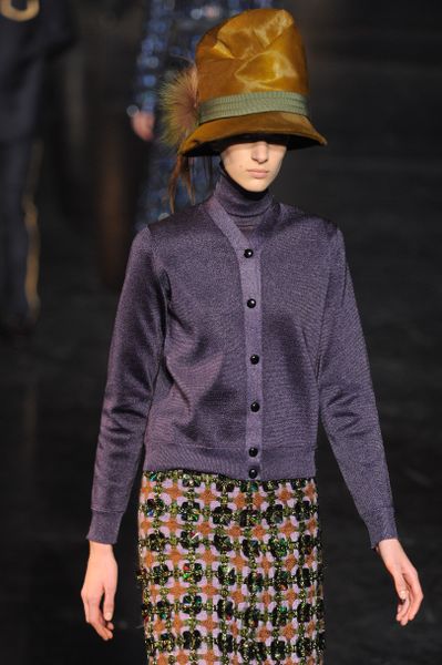 Louis Vuitton Fall 2012 Purple Embellished Turtleneck in Purple - Lyst