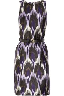 Michael by Michael Kors Printed Silk and Cotton-blend Dress - Lyst