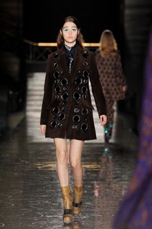 Miu Miu Fall 2012 High-Heeled Platform Ankle Leather Boots in Beige - Lyst