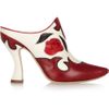 Miu Miu Western Leather Mules in Red - Lyst