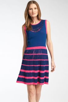 Nanette Lepore Class Flirt Crochet Sleeveless Sweater Dress - Lyst
