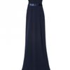 Reem Acra Lace Back Gown in Blue (navy) - Lyst
