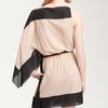 Robert Rodriguez Colorblock Cascade Sleeve Dress in Black (stone) - Lyst
