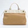 Tory Burch Stacked T Tote in Beige (natural with white) - Lyst