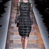 Valentino Fall 2012 Black Dress WIth Silver Embroidery & Sheer Sleeves in Black - Lyst
