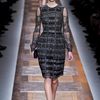 Valentino Fall 2012 Black Dress WIth Silver Embroidery & Sheer Sleeves in Black - Lyst