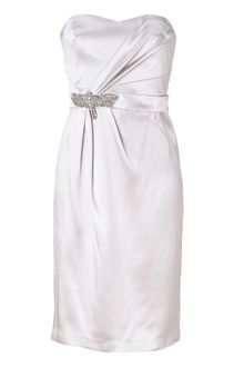 Collette Dinnigan  Strapless Silk Dress - Lyst
