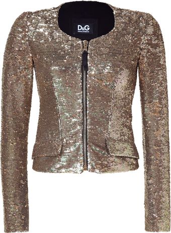 D&G Gold Sequin Jacket - Lyst