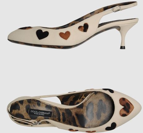 Dolce & Gabbana Slingbacks in White (ivory) - Lyst