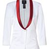 Smythe White and Red Colorblock Blazer in White - Lyst