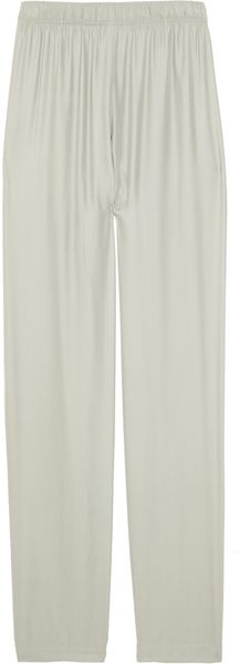 Stella Mccartney Abaca Silk Pants in Beige (gray) - Lyst