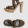 Susana Traça Platform Sandals in Brown (khaki) - Lyst