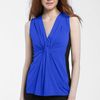 Vince Camuto Sleeveless Colorblock Top in Blue (electric blue) - Lyst