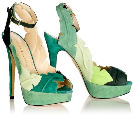 Charlotte Olympia Leaf Me Alone in Green - Lyst
