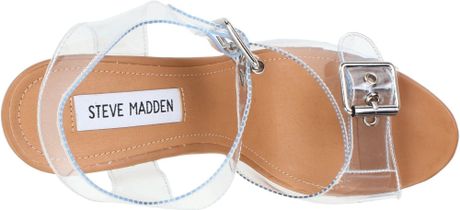 wedge sandal womens madden steve transparent clear