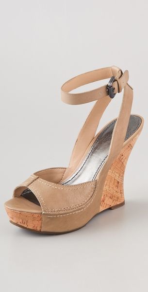 Belle By Sigerson Morrison Balena Wedge Sandals in Brown (fango) - Lyst