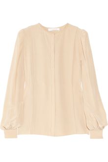 Chloé Silk Crepe De Chine Blouse - Lyst