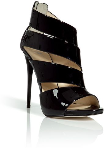Giuseppe Zanotti Black Patent Leather Sandals - Lyst