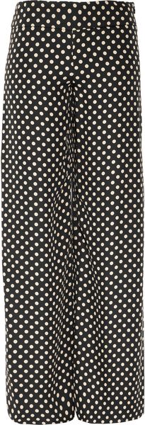  Polka-dot Print Silk Pants 