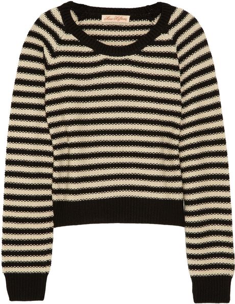 Mara Hoffman Striped Woolblend Sweater in Beige - Lyst