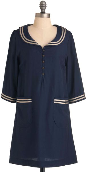 Modcloth Sailing School Dress in Blue (navy) - Lyst