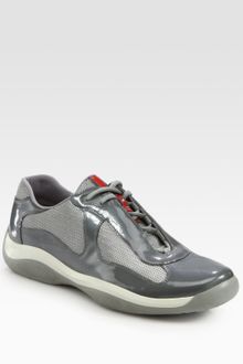 Prada Americas Cup Leather Sneakers - Lyst