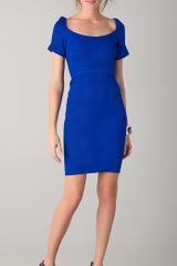 Zac Posen Short Sleeve Dress with Square Neckline