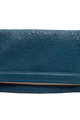 Alexander Wang Dumbo Soft Clutch in Petrol