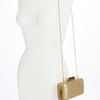 Diane Von Furstenberg Tonda Perforated Metallic Leather Clutch in Gold - Lyst