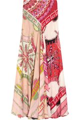 Emilio Pucci Printed Silk-charmeuse Maxi Skirt