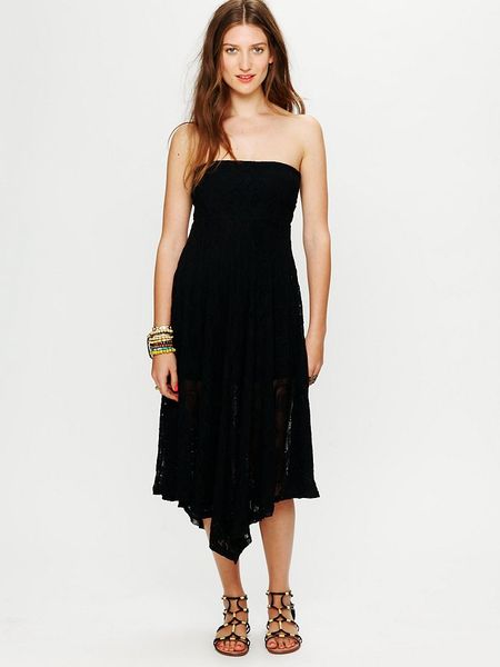 Free People Victorian Lace Tube Dress in Black - Lyst