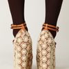 Free People Cambridge Crochet Platform in Beige (ivory) - Lyst
