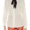 Moschino Chaintrimmed Silk Top in Beige (cream) - Lyst