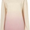 Topshop Stud Dip Dye Oversized Sweat in Pink - Lyst