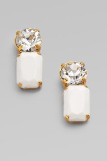 Vionnet Crystal Accented Drop Earrings - Lyst